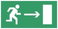 Exit-on-the-right sign