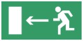Exit-on-the-left sign