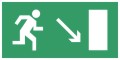 Exit-on-the-right-down sign