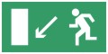 Exit-on-the-left-down sign